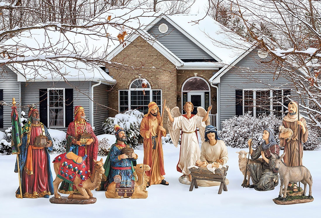 Outdoor Nativity scene outdoor nativity scene at home