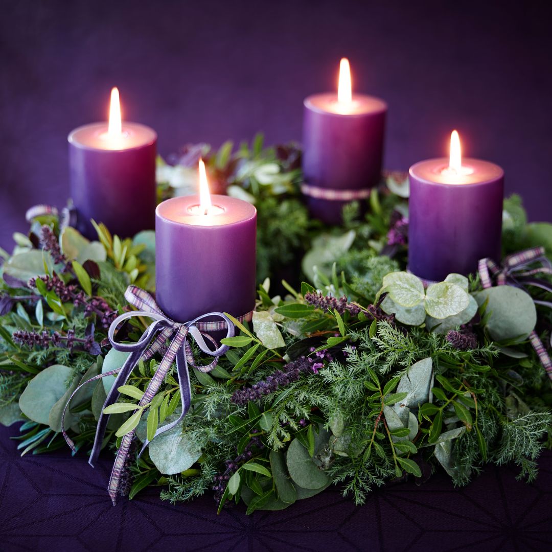 advent wreath and candles